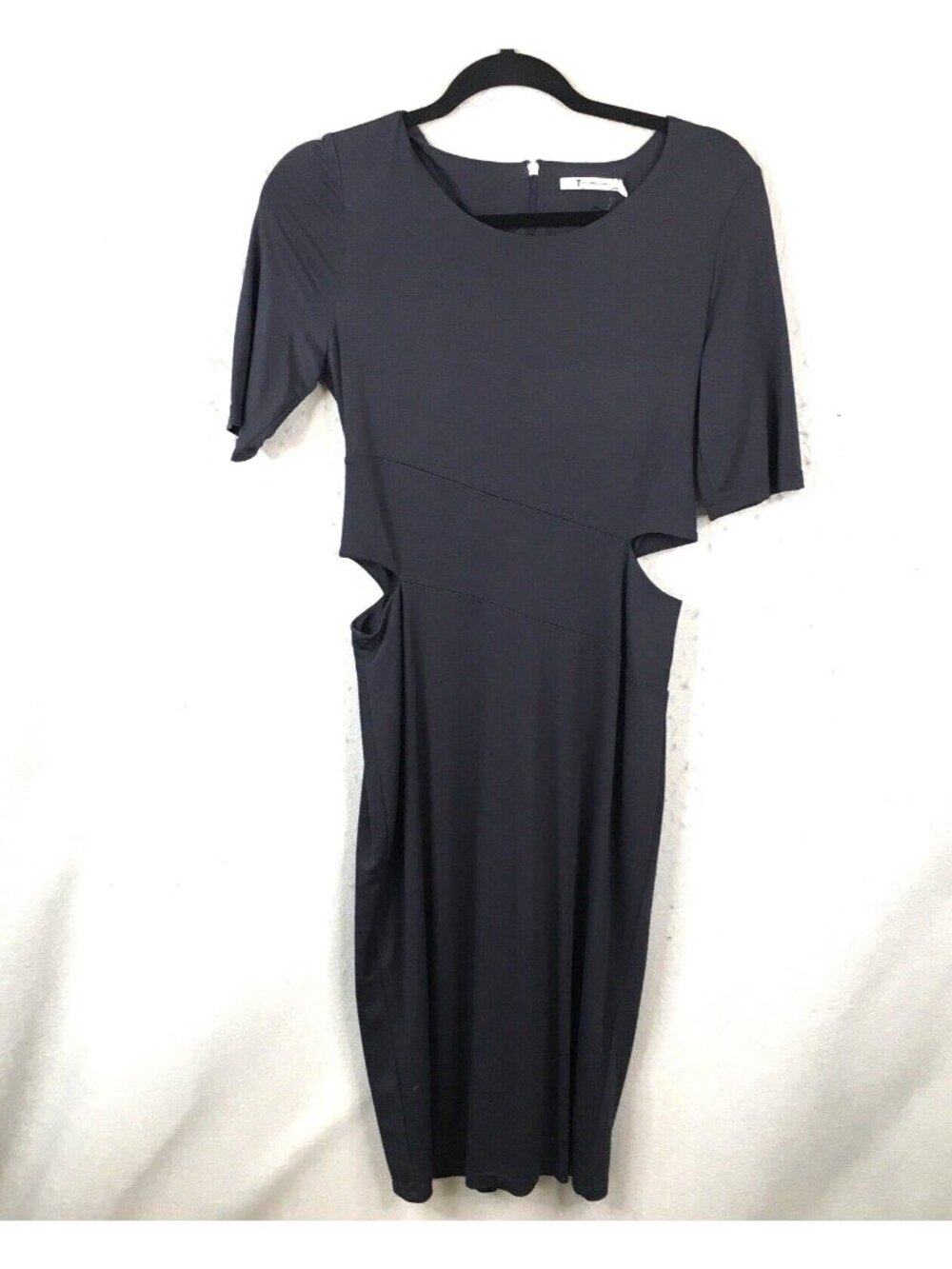 Statement Dress Women L Black Cut Out Side Event Occasion Party Sexy Club NEW